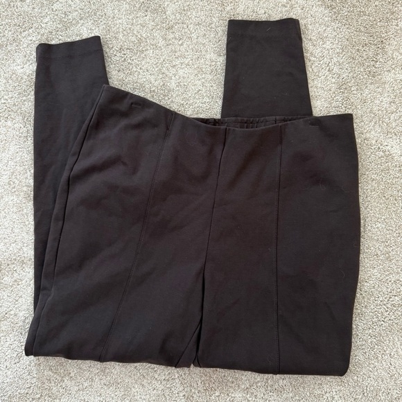 J Jill Pants Womens Ponte Slim Leg Pull On Hem Slits Stretchy Casual Career Sz L - Picture 1 of 11